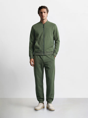 Men's Olive Regular Fit Solid Casual Joggers