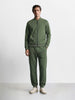 Men's Olive Regular Fit Solid Casual Joggers