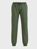 Men's Olive Regular Fit Solid Casual Joggers