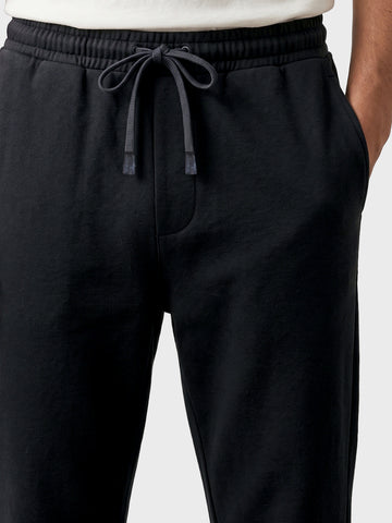 Men's Black Regular Fit Solid Casual Sweat Pant