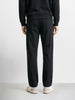 Men's Black Regular Fit Solid Casual Sweat Pant
