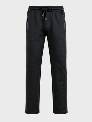 Men's Black Regular Fit Solid Casual Sweat Pant