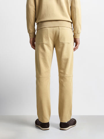 Men's Beige Regular Fit Solid Casual Joggers