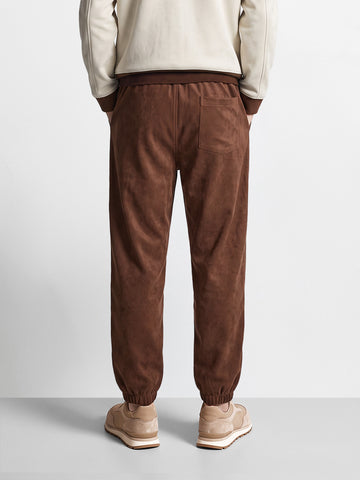 Men's Brown Regular Fit Solid Casual Sweat Pant