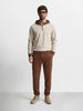 Men's Brown Regular Fit Solid Casual Sweat Pant