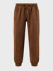 Men's Brown Regular Fit Solid Casual Sweat Pant