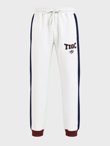 Men's White Regular Fit Solid Casual Sweat Pant