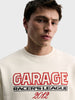 Men's Off White Regular Fit Printed Casual Sweatshirt