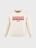 Men's Off White Regular Fit Printed Casual Sweatshirt