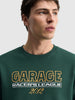 Men's Green Regular Fit Printed Casual Sweatshirt
