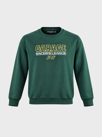 Men's Green Regular Fit Printed Casual Sweatshirt