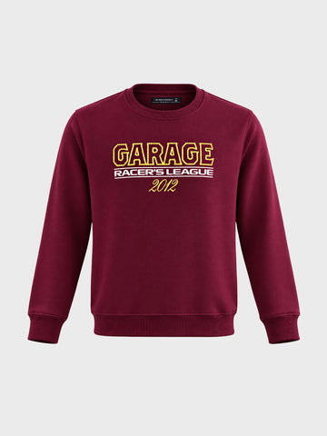 Men's Maroon Regular Fit Printed Casual Sweatshirt