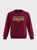 Men's Maroon Regular Fit Printed Casual Sweatshirt