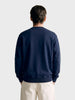 Men's Navy Blue Relaxed Fit Embroidered Casual Sweatshirt