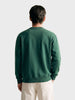Men's Green Relaxed Fit Embroidered Casual Sweatshirt