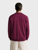 Men's Maroon Relaxed Fit Embroidered Casual Sweatshirt