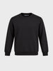 Men's Black Regular Fit Solid Casual Sweatshirt