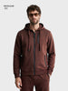 Men's Brown Regular Fit Solid Casual Sweatshirt
