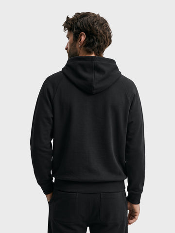 Men's Black Regular Fit Solid Casual Sweatshirt