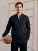 Men's Black Regular Fit Solid Casual Sweatshirt