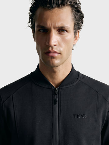 Men's Black Regular Fit Solid Casual Sweatshirt