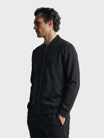 Men's Black Regular Fit Solid Casual Sweatshirt