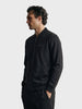 Men's Black Regular Fit Solid Casual Sweatshirt