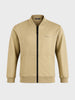 Men's Beige Regular Fit Solid Casual Sweatshirt