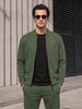 Men's Olive Regular Fit Solid Casual Sweatshirt