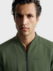 Men's Olive Regular Fit Solid Casual Sweatshirt