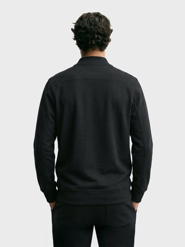 Men's Black Regular Fit Solid Casual Sweatshirt
