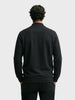 Men's Black Regular Fit Solid Casual Sweatshirt