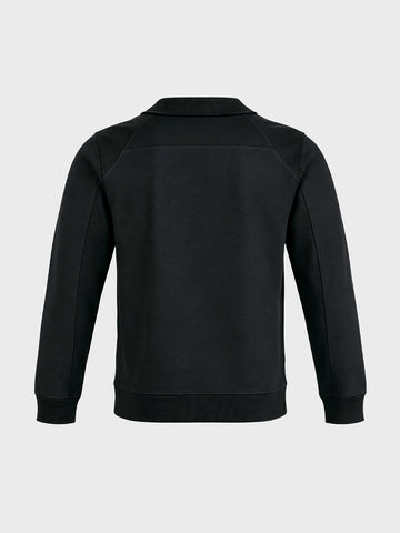 Men's Black Regular Fit Solid Casual Sweatshirt