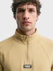 Men's Beige Regular Fit Solid Casual Sweatshirt