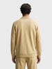 Men's Beige Regular Fit Solid Casual Sweatshirt
