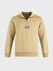 Men's Beige Regular Fit Solid Casual Sweatshirt