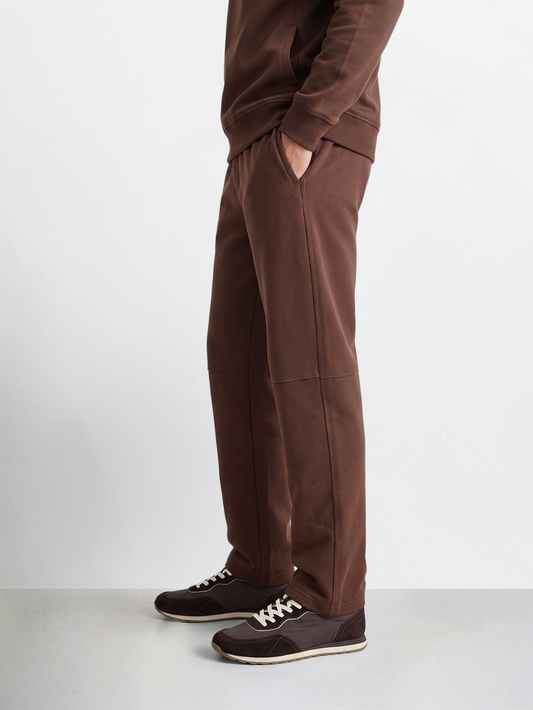 Men's Brown Regular Fit Solid Casual Joggers