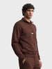 Men's Brown Regular Fit Solid Casual Sweatshirt