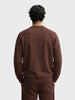 Men's Brown Regular Fit Solid Casual Sweatshirt