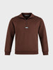 Men's Brown Regular Fit Solid Casual Sweatshirt
