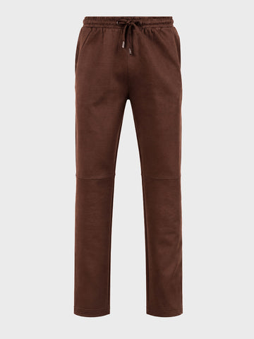 Men's Brown Regular Fit Solid Casual Joggers