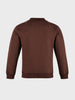 Men's Brown Regular Fit Solid Casual Sweatshirt