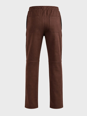 Men's Brown Regular Fit Solid Casual Joggers