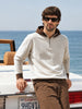 Men's Off White Regular Fit Solid Casual Sweatshirt