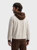 Men's Off White Regular Fit Solid Casual Sweatshirt