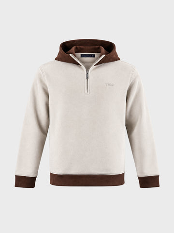 Men's Off White Regular Fit Solid Casual Sweatshirt