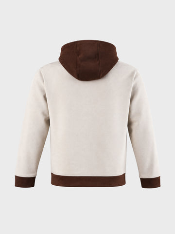 Men's Off White Regular Fit Solid Casual Sweatshirt
