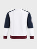 Men's White Regular Fit Embroidered Casual Sweatshirt
