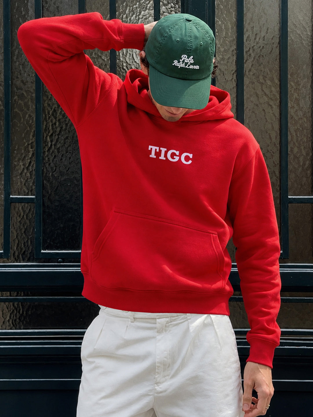 Men's Red Regular Fit Solid Casual Sweatshirt
