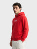 Men's Red Regular Fit Solid Casual Sweatshirt
